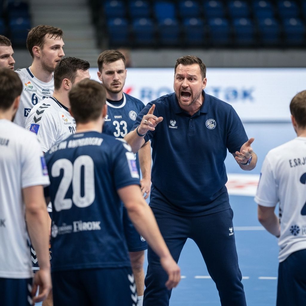 Trener gir taktiske instruksjoner